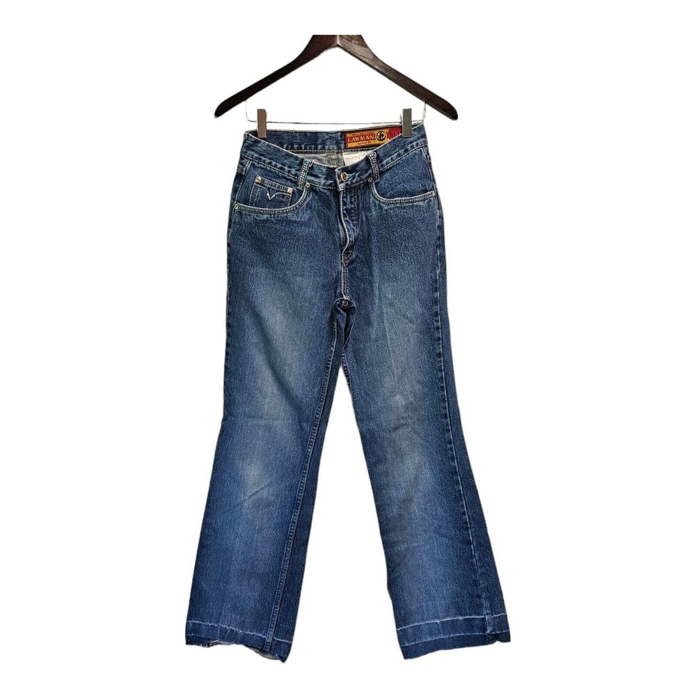 🖤‎ Vintage Lawman Slim Fit Western Jeans Raw Hem Size 3 High Rise
